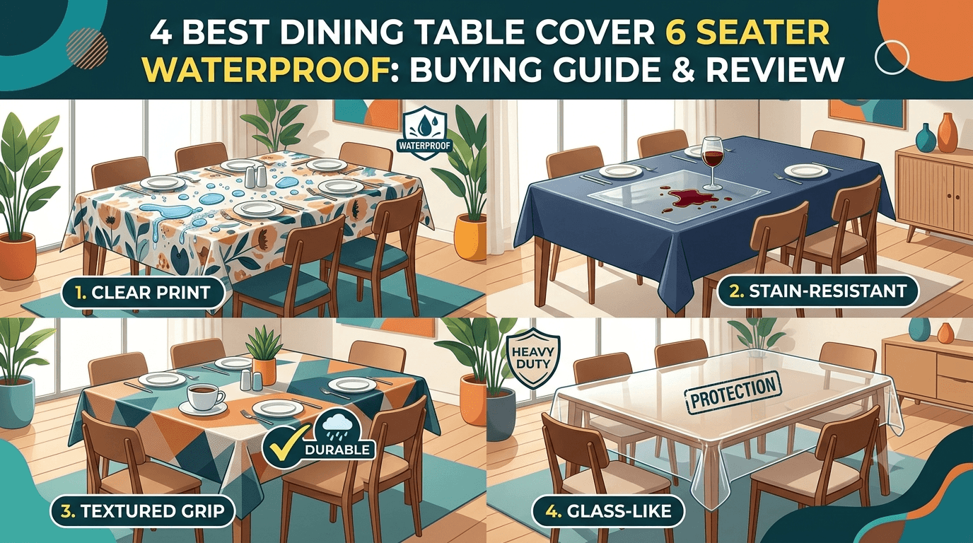 4 Best Dining Table Cover 6 Seater Waterproof: Buying Guide & Review