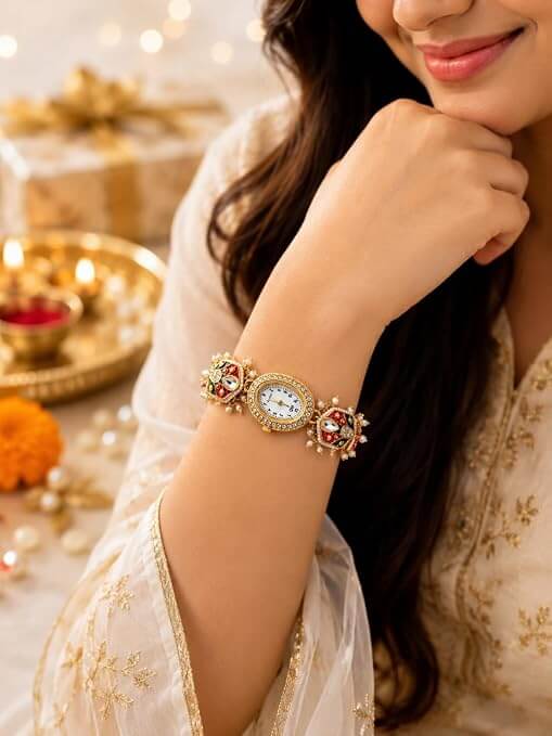 Diamond Craft Jewellery Kashmiri Bracelet Watch