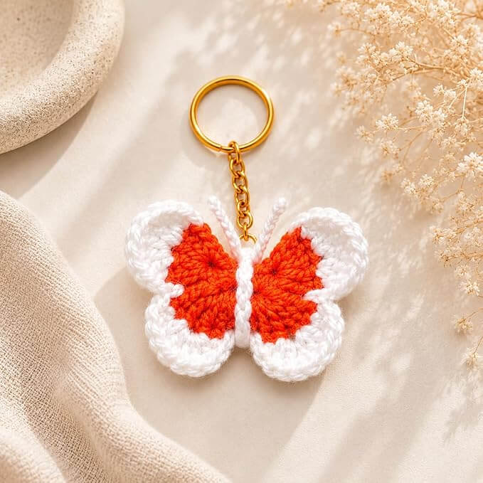  Athena Butterfly Crystal Keychain