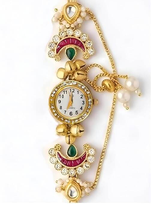 Kashmiri Watch with Colorful Traditional Design