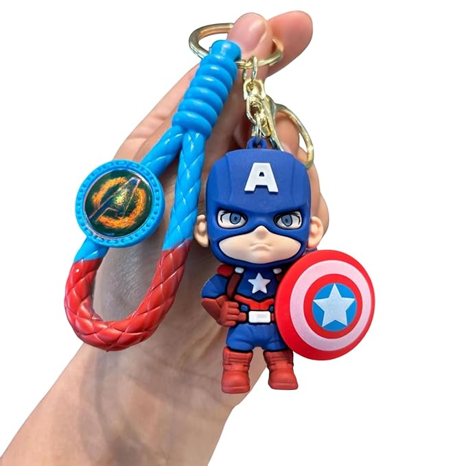 TIED RIBBONS Captain America Shield Keychain