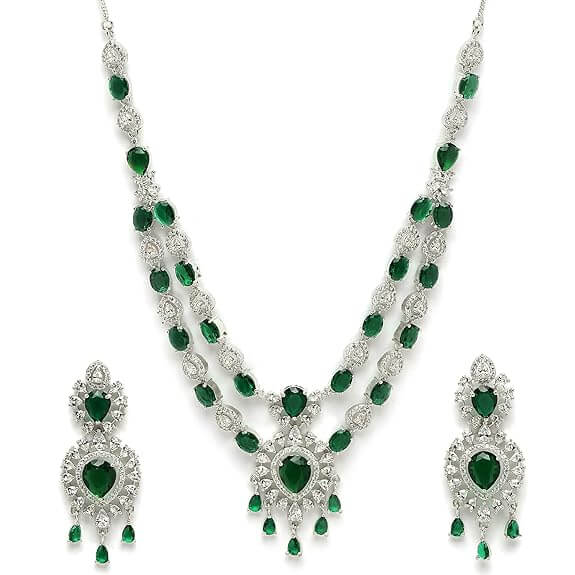 ZENEME Rhodium-Plated American Diamond Star