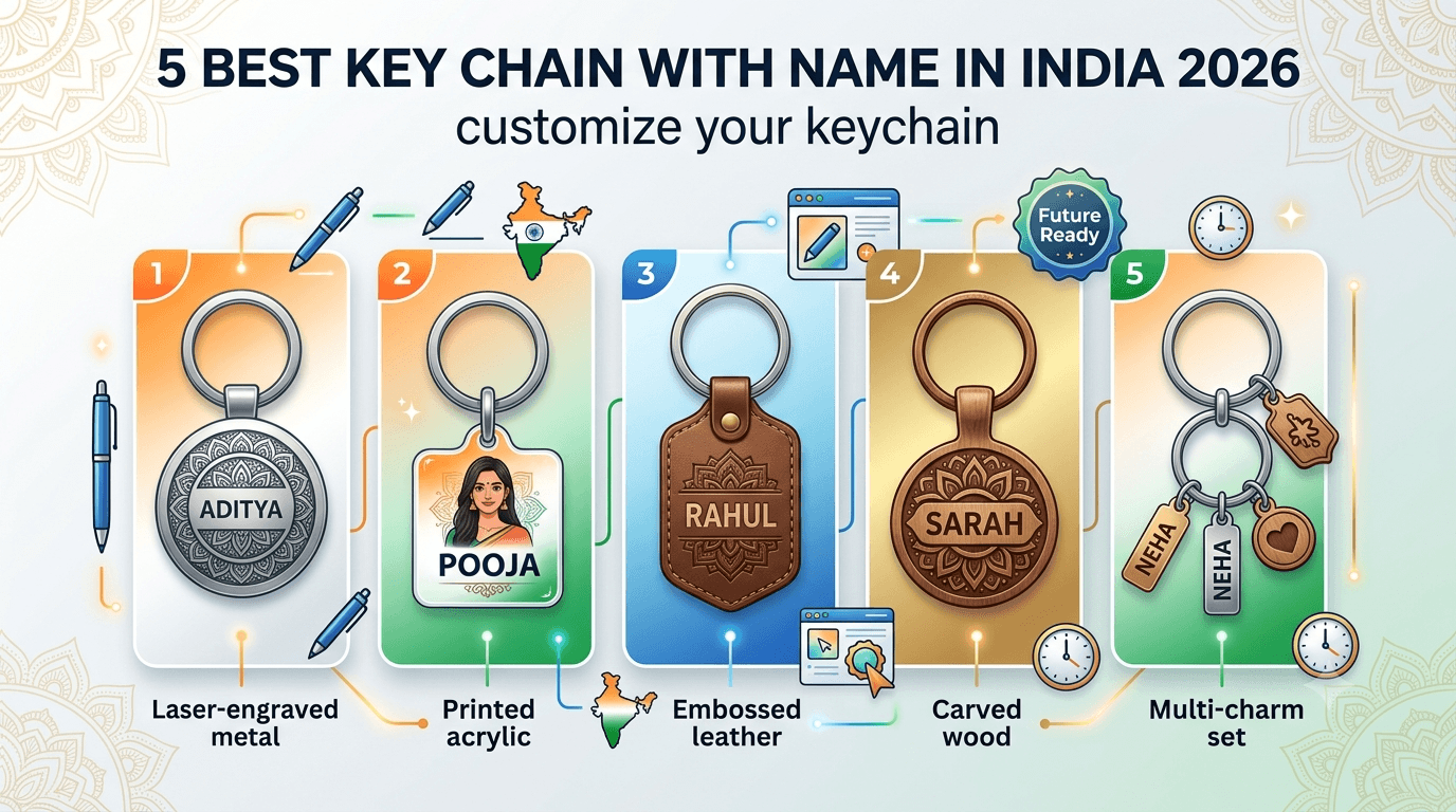 5 Best Key Chain with Name in India 2026 - customize your keychain