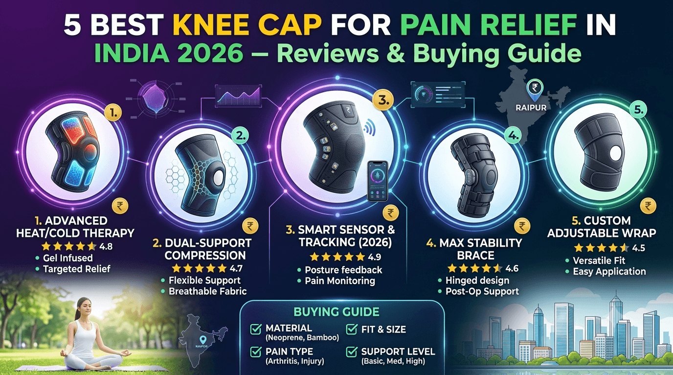 5 Best Knee Cap for Pain Relief in India 2026 - Reviews & Buying Guide