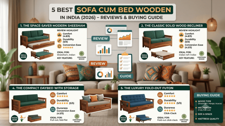5 Best Sofa Cum Bed Wooden in India 2026 - Reviews & Buying Guide