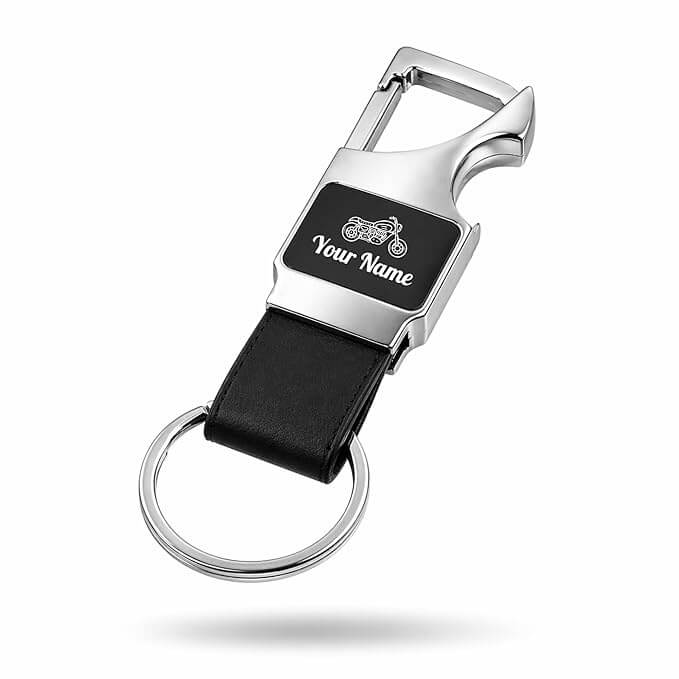 Customfy Gifting Personalised Name Keychain with Bottle Opener & Leather Strap